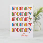 Farbenfrohe Mommy Stack Custom Mother's Day Card Einladung (Stehend Vorderseite)