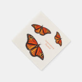 Farbenfrohe Monarchschmetterlinge Serviette (Ecke)