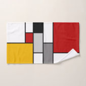 Farbenfrohe Mondrian-Inspiration Badhandtuch Set (Handtuch)
