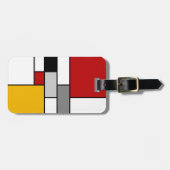 Farbenfrohe Mondrian-Inspiration Gepäckanhänger (Vorderseite horizontal)