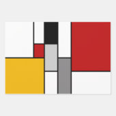 Farbenfrohe Mondrian-Inspiration Geschenkpapier Set (Vorderseite 2)