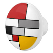 Farbenfrohe Mondrian-Inspiration Keramikknauf (Rechts)