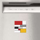 Farbenfrohe Mondrian-Inspiration Magnet (In Situ (Geschirrspüler))