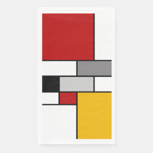 Farbenfrohe Mondrian-Inspiration Serviette