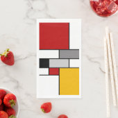 Farbenfrohe Mondrian-Inspiration Serviette (Beispiel)