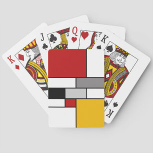 Farbenfrohe Mondrian-Inspiration Spielkarten