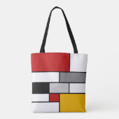 Farbenfrohe Mondrian-Inspiration Tasche (Rückseite)