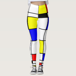 Farbenfrohe Mondrian Kunst Stilvolles Muster Leggings
