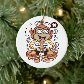 Farbenfrohe Monkey-Ornament | Zuhause Décoration Keramik Ornament