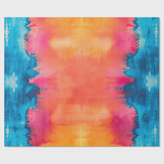 Farbenfrohe Monogram-Geschenke Saisonaler Geburtst Geschenkpapier (Flach)