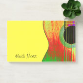 Farbenfrohe Monogram Gitarre Post-it Klebezettel (Büro)