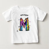 Farbenfrohe Monogram M - Spaß und benutzerdefinier Baby T-shirt (Vorderseite)