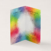 Farbenfrohe Monogram Moderne elegante Template Tre Visitenkarten (Innenseite)