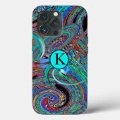 Farbenfrohe Monogram Trendy Abstrakt Case Mate (Rückseite)