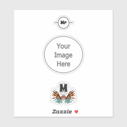 Farbenfrohe Monographie Aufkleber (Blatt)