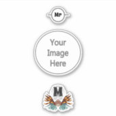 Farbenfrohe Monographie Aufkleber (Vorderseite)