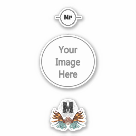 Farbenfrohe Monographie Aufkleber (Vorderseite)