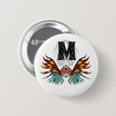Farbenfrohe Monographie Button (Vorne & Hinten)