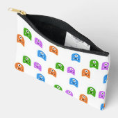 Farbenfrohe Monster auf weiß Zubehörtasche (Offen)