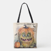 Farbenfrohe Monster Halloween Candy Tasche (Rückseite)