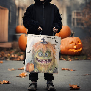Farbenfrohe Monster Halloween Candy Tasche