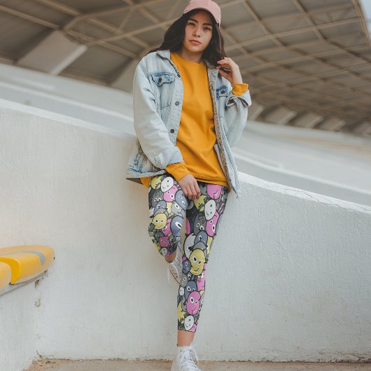 Farbenfrohe Monster Leggings