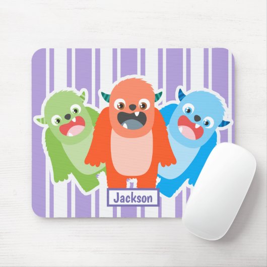 Farbenfrohe Monster Personalisierte Kinder Mousepad (Mit Mouse)