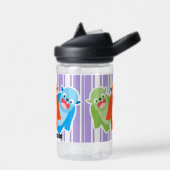 Farbenfrohe Monster Personalisierte Kinder Trinkflasche (Links)