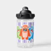 Farbenfrohe Monster Personalisierte Kinder Trinkflasche (Rückseite)