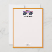 Farbenfrohe Monster Trucks Racing Kids Individuell Dankeskarte (Vorderseite)