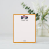 Farbenfrohe Monster Trucks Racing Kids Individuell Dankeskarte (Stehend Vorderseite)