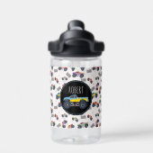 Farbenfrohe Monster Trucks Racing Kids Individuell Trinkflasche (Rückseite)