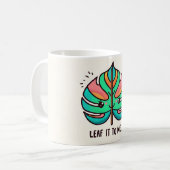 Farbenfrohe Monsterblätter Kaffeetasse (Vorderseite Links)
