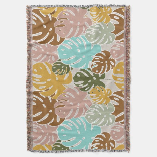 Farbenfrohe Monsterie-Urwald Decke (Vorderseite Vertikal)