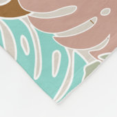 Farbenfrohe Monsterie-Urwald Fleecedecke (Ecke)