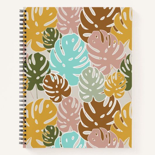 Farbenfrohe Monsterie-Urwald Notizblock (Vorderseite)