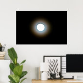 Farbenfrohe Moon Halo Poster (Heimbüro)