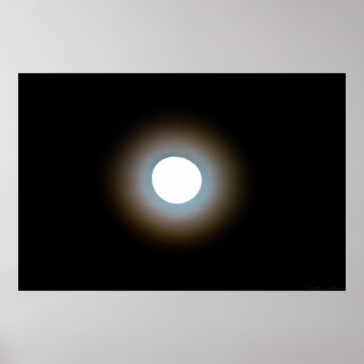 Farbenfrohe Moon Halo Poster (Vorne)