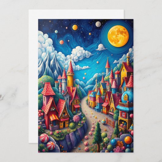 Farbenfrohe Moonlit Candy Land & Magic Village Car (Vorne/Hinten)