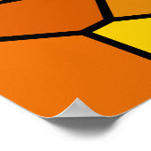 Farbenfrohe Mosaik Art Dog Paw Print Poster (Ecke)