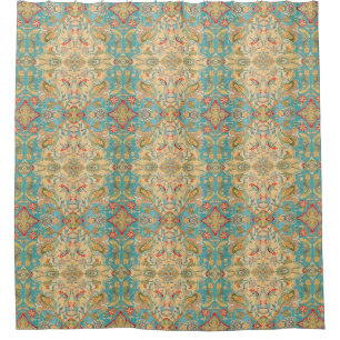 Farbenfrohe Mosaik Azteken Muster indisches mexika Duschvorhang