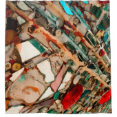 farbenfrohe Mosaik Duschvorhang (Vorderseite)