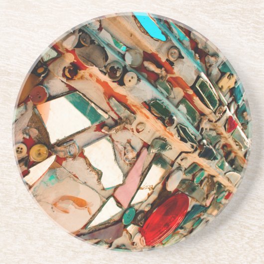 farbenfrohe Mosaik Getränkeuntersetzer (Vorne)