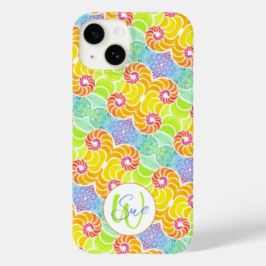 Farbenfrohe Mosaik iPhone 14 Fall Case-Mate iPhone Hülle (Rückseite)