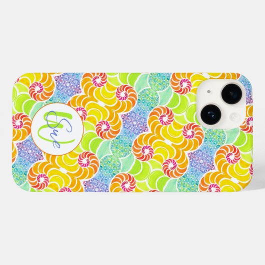 Farbenfrohe Mosaik iPhone 14 Fall Case-Mate iPhone Hülle (Rückseite (Horizontal))