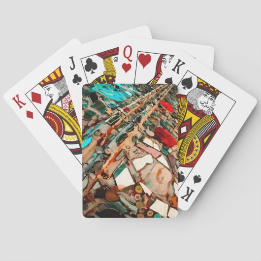 Farbenfrohe Mosaik-Kunst Spielkarten (Rückseite)