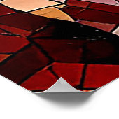 Farbenfrohe Mosaik-Löwenskulptur Poster (Ecke)