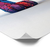 Farbenfrohe Mosaik-Löwenskulptur Poster (Ecke)