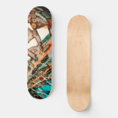 farbenfrohe Mosaik Skateboard (Vorderseite)