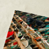 farbenfrohe Mosaik Strandtuch (Beispiel)